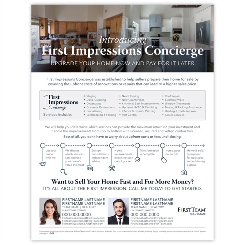 First Impressions Concierge 8.5 x 11 Flyer