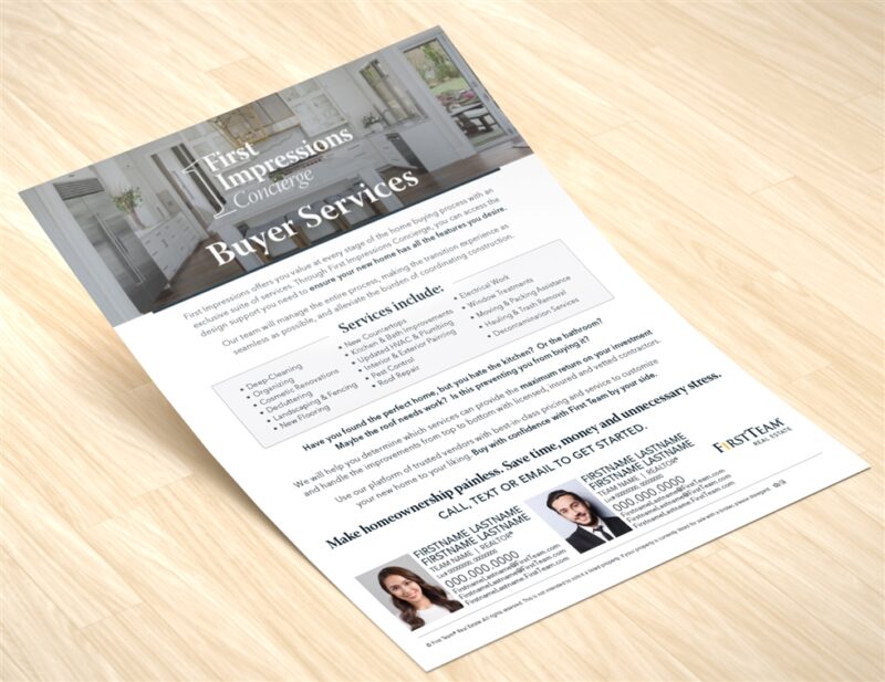 First Impressions Concierge Buyer Services 8.5 x 11 Flyer